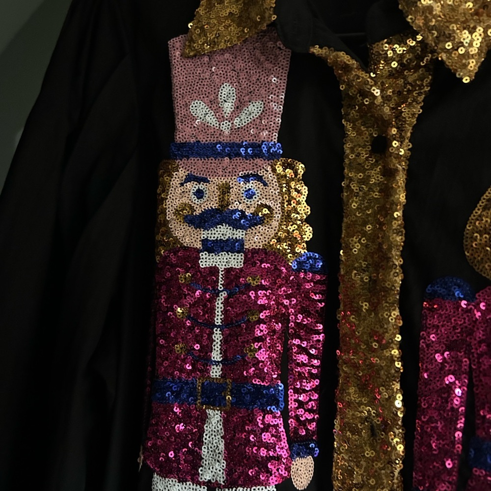 Nutcracker Gold/black Sequin Detail dress